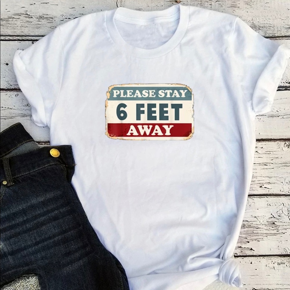 🔥🔥Anti Social Distance 6 Ft Away T-Shirt  XL New